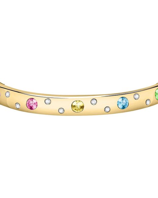 Bracelets Jonc en Acier Jaune et Cristal Multicolore Morellato en coloris Metallic