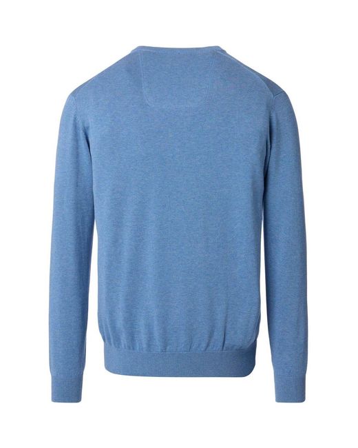 Sweatshirts Pull Col-V Bleu CASA MODA pour homme en coloris Blue