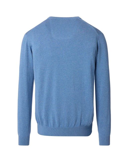 Sweat-shirt Pull Col-V Bleu CASA MODA pour homme en coloris Blue