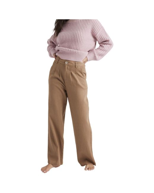 Pantalon Attractive Light Roxy en coloris Brown