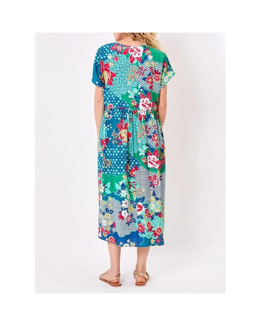 Robe Robe midi évasée fluide SAGAR La Fiancee Du Mekong en coloris Blue