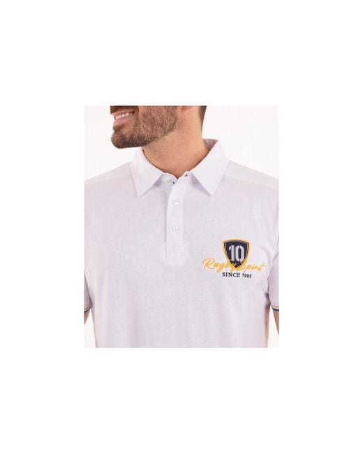 T-shirt Maillot manches courtes avec écussons et broderies Camberabero pour homme en coloris Pink