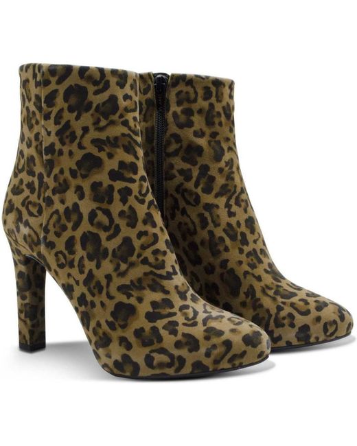 bottine a talon leopard