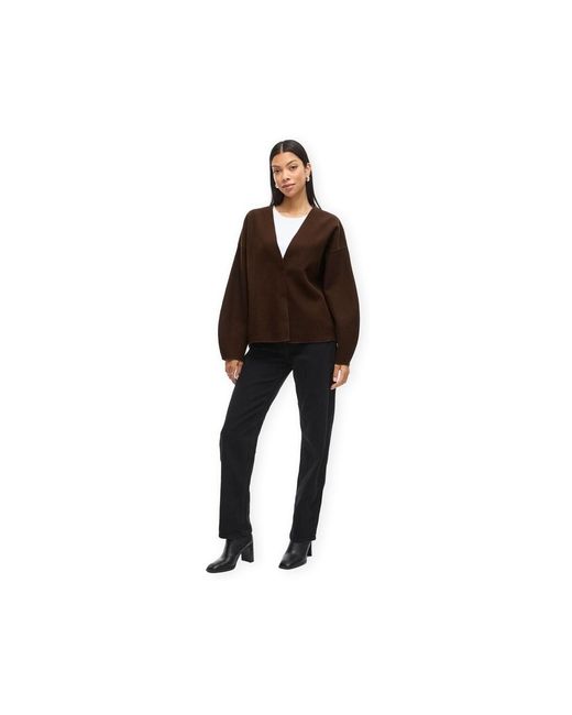 Manteau Noos Juice Loose Jacket - Coffee Bean Vila en coloris Brown