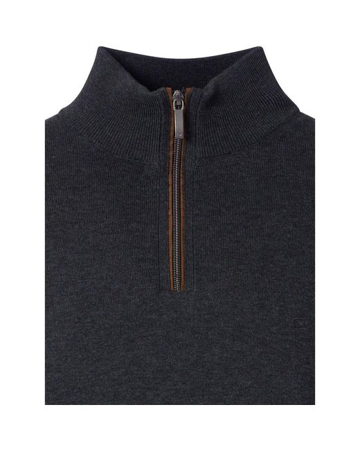 Pull Pull-over Demi-Zip Solid Anthracite CASA MODA pour homme en coloris Blue