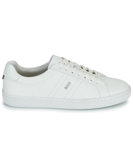 BOSS by HUGO BOSS Lage Sneakers Ribeira Tenn Ltpl in het Wit voor heren -  Bespaar 20% - Lyst