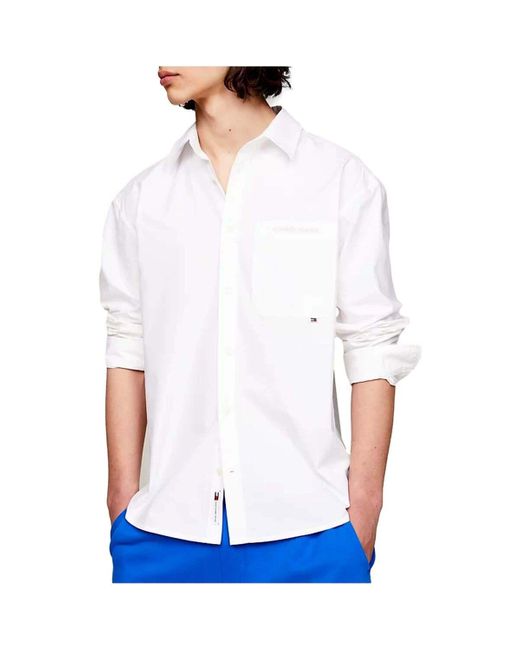 Tommy Hilfiger Overhemd Lange Mouw in het White voor heren