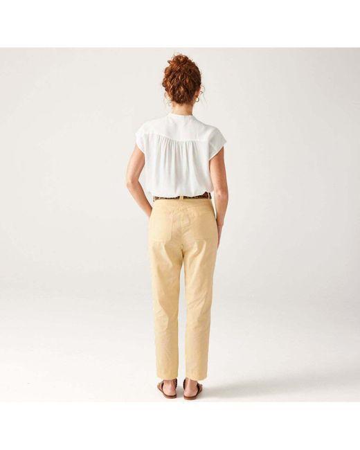 Pantalon Pantalon en toile de coton Promod en coloris Natural