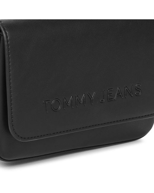Tommy Hilfiger Black Schwarze umhängetasche must flap crossover