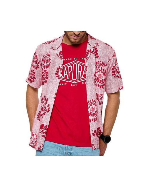 Chemise KAMIZH25M41-RED Kaporal pour homme