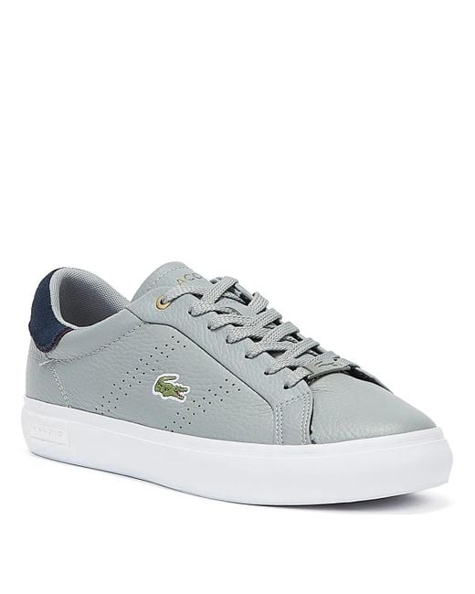Lacoste Powercourt 2.0 Mens / White Trainers Trainers in Grey (Grey ...