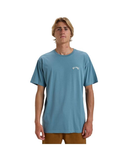 T-shirt Arch Crew Billabong pour homme en coloris Blue