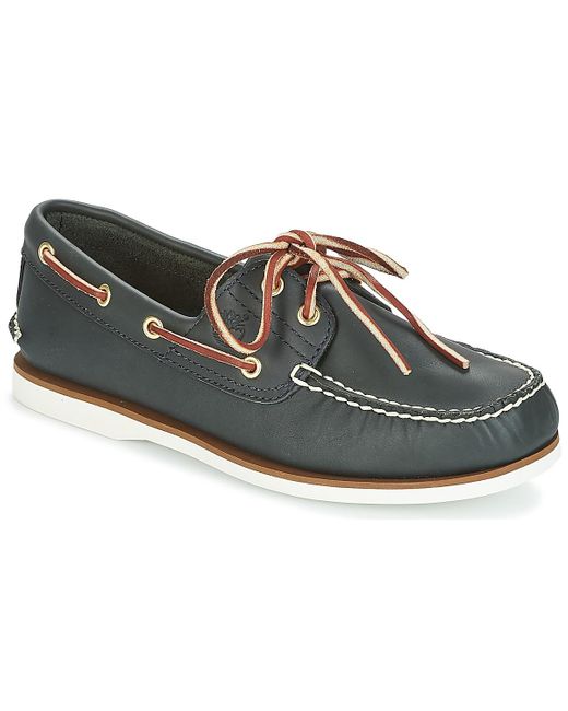 Timberland Leer Bootschoenen Classic 2 Eye in het Blauw voor heren - Lyst