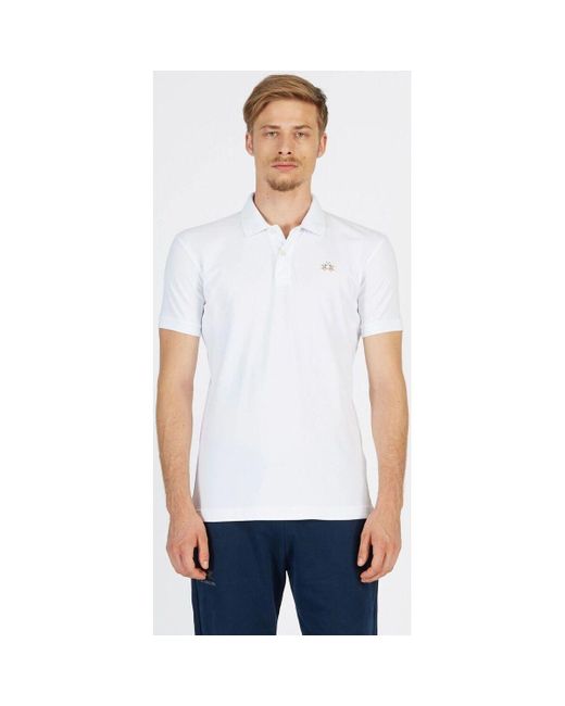T-shirt CCMP02 PK0001-0001 La Martina pour homme en coloris White