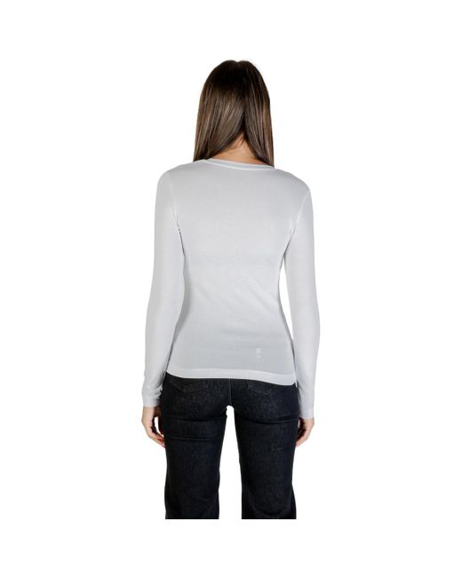 Guess T-Shirt Lange Mouw Cn Ls Embro Script Logo Tee W5Yi26 J1314 in het Gray