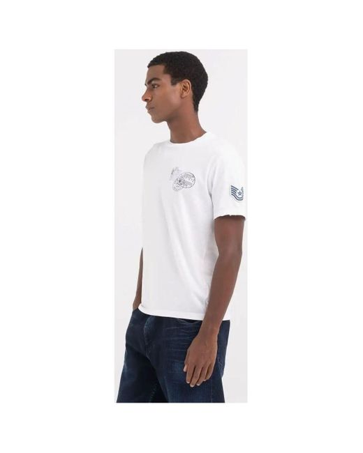 T-shirt M6763.23608P-801 Replay pour homme en coloris White