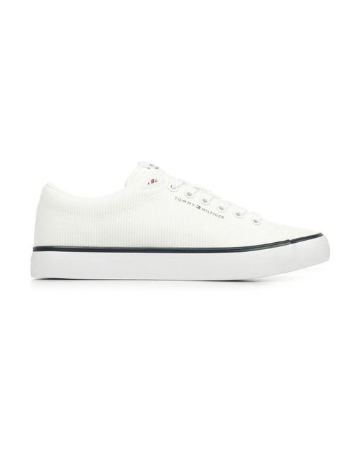 Tommy Hilfiger Lage Sneakers Hi Vulc Core Low Ii Mesh in het White voor heren
