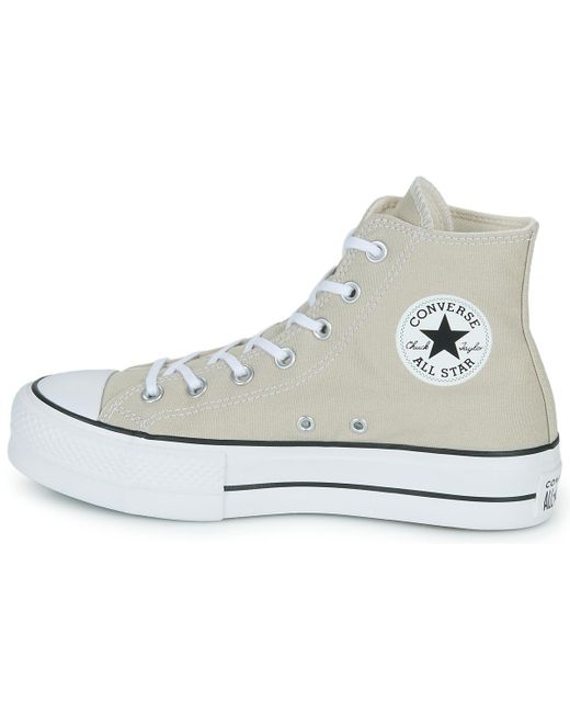 Baskets montantes Chuck Taylor All Star Lift Canvas Seasonal Color Converse en coloris White