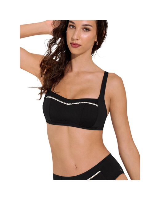 Lisca Bikini Beugel Shapewear Zwemkleding Top Union Island in het Black