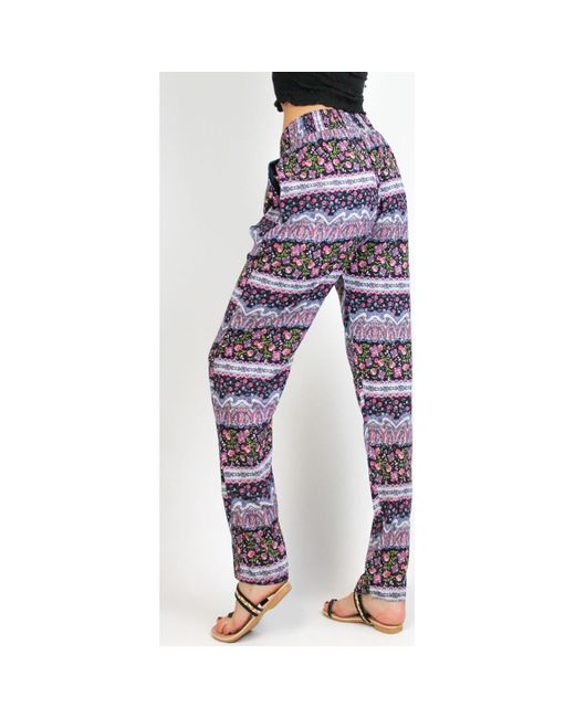 Pantalon Imprime Fluide Kebello En Coloris Rose Lyst