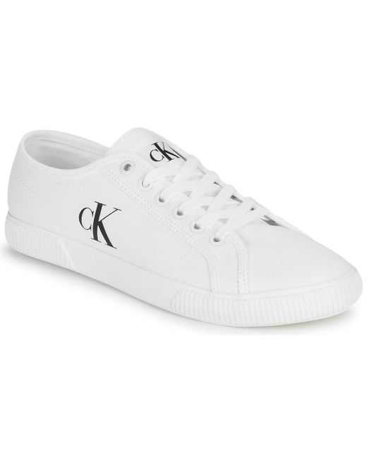 Baskets basses ESS VULC LOW CV MG WN Calvin Klein en coloris White