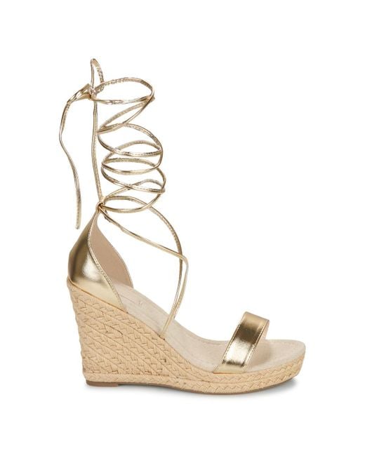 Sandales ONLAMELIA-17 PU FOIL WRAP WEDGE HEEL ONLY en coloris Metallic