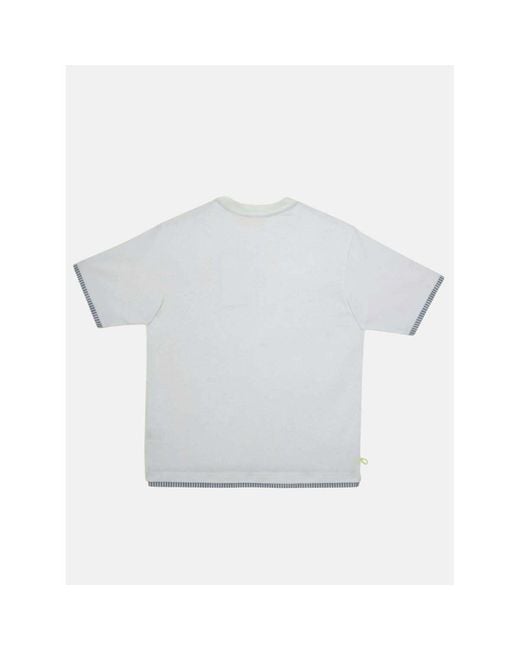 T-shirt T-shirt Era blanc / rayures bleues saē paris en coloris Gray
