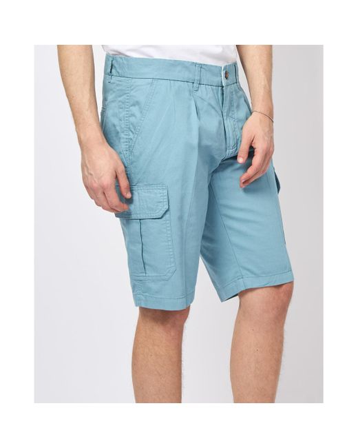 Short Bermuda , modèle de travail avec poches Yes Zee pour homme en coloris Blue