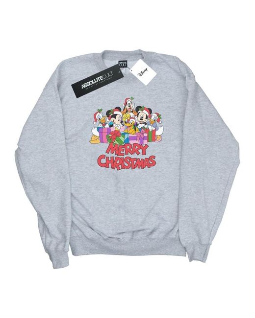 Sweat-shirt Mickey Mouse And Friends Christmas Disney en coloris Gray