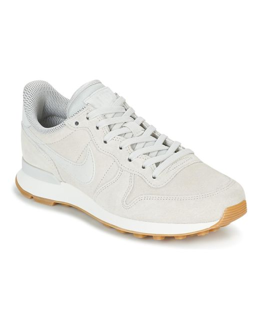 nike internationalist trainers in beige