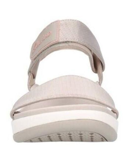 Sandales 163310 TPPK Mujer Taupe Skechers en coloris White