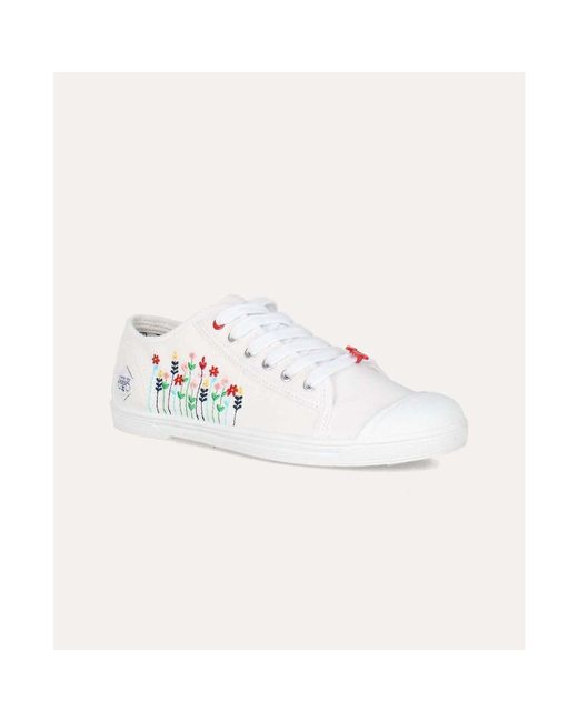 Baskets basses basic 02. Le Temps Des Cerises en coloris White