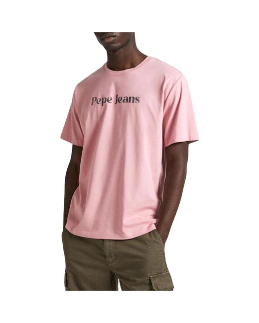T-shirt Pepe Jeans pour homme en coloris Pink