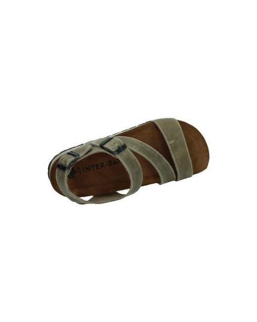 Sandales plates Interbios pour homme en coloris Green