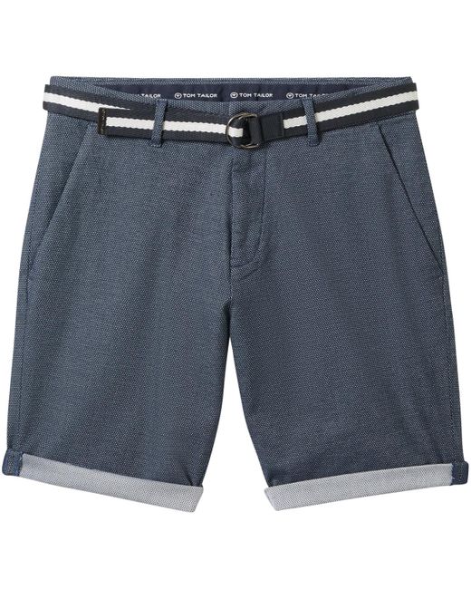 Short Short coton chino Tom Tailor pour homme en coloris Blue