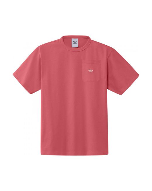 Adidas T-shirt Heavyweight Shmoofoil Pocket Tee in het Pink voor heren