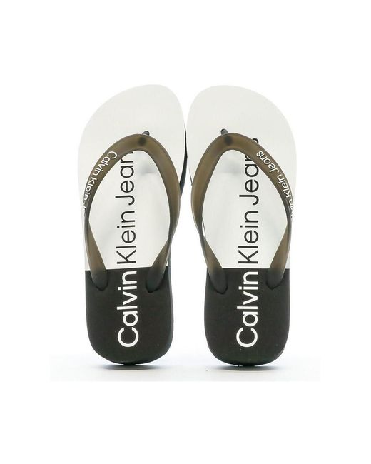 Tongs YW0YW01617 Calvin Klein en coloris Black