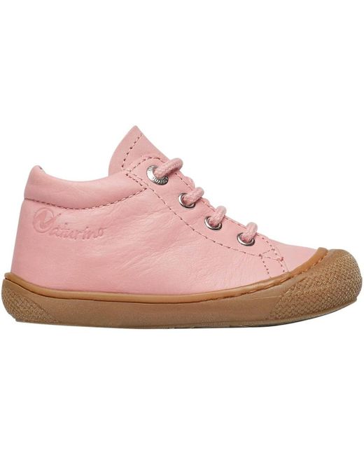 Derbies Chaussures premiers pas en cuir COCOON Naturino en coloris Pink