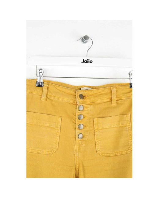 Jeans Jean bootcut en coton jaune Ba&sh en coloris Yellow