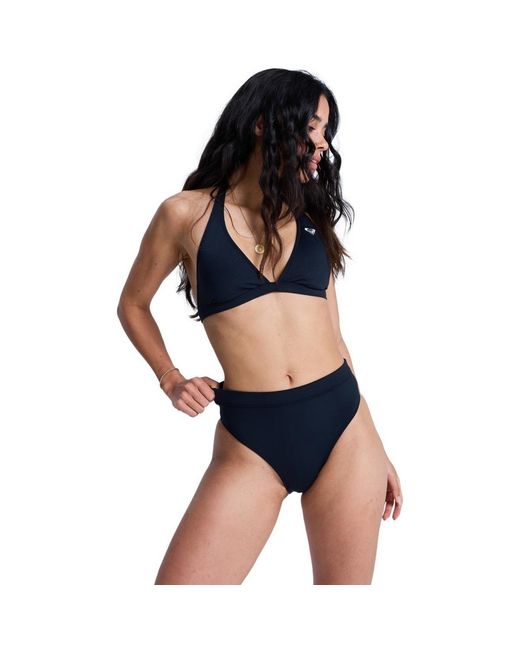 Maillots de bain Solid Essentials Moderate High Leg Roxy en coloris Black