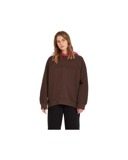 Polaire Weirdi Hoodie Dark Brown Volcom