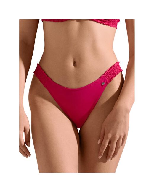 Maillots de bain Bas maillot slip de bain échancré taille basse Las Vegas Lisca en coloris Red