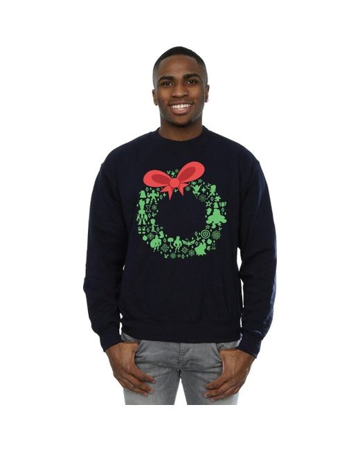 Sweat-shirt Avengers Christmas Wreath Marvel pour homme en coloris Black