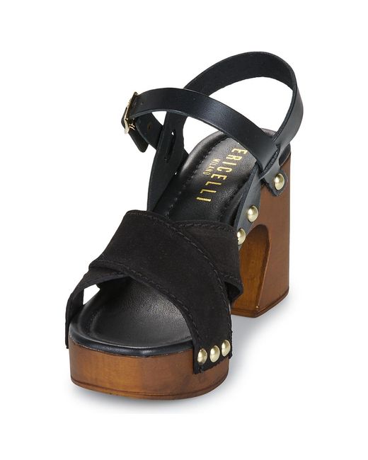 Fericelli Black Keilabsatzsandalen Adonis