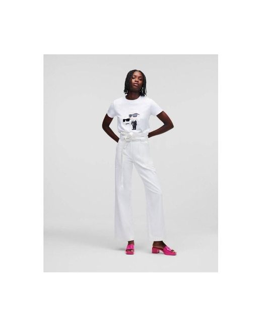 T-shirt 230W1704 IKONIC 2.0 Karl Lagerfeld en coloris White