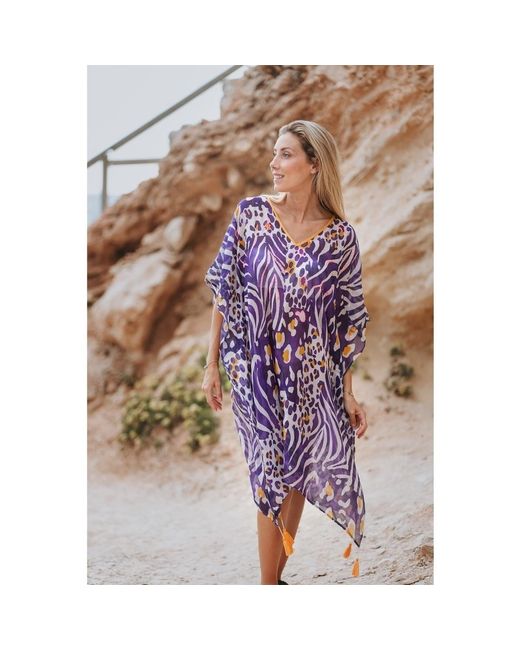 Paréos Poncho Isla Bonita By Sigris en coloris Purple