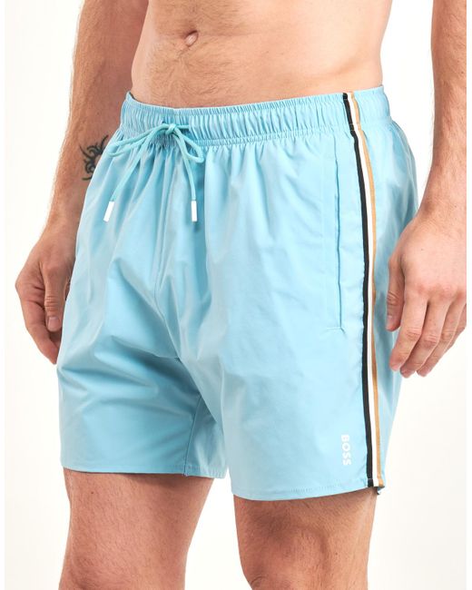 Maillots de bain Iconic Boss pour homme en coloris Blue