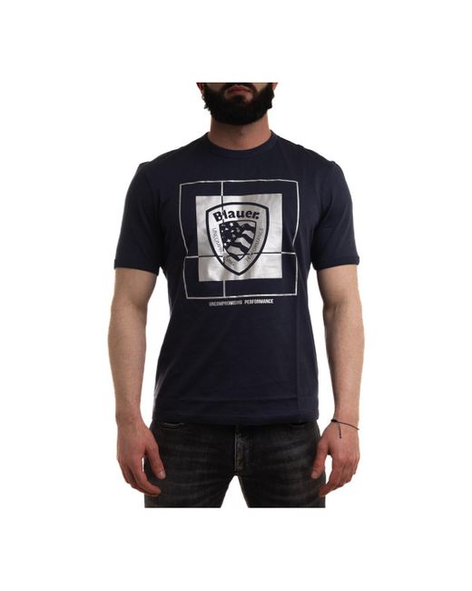 T-shirt 24SBLUH02323 Blauer pour homme en coloris Black