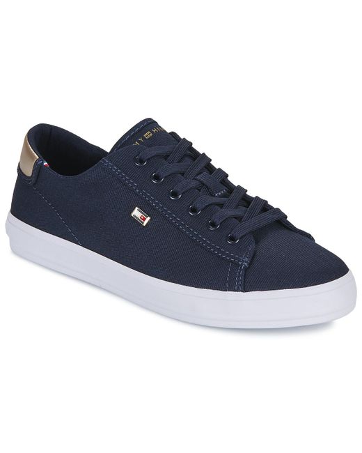 Tommy Hilfiger Blue Sneaker Vulc Canvas Lace Up Sneaker