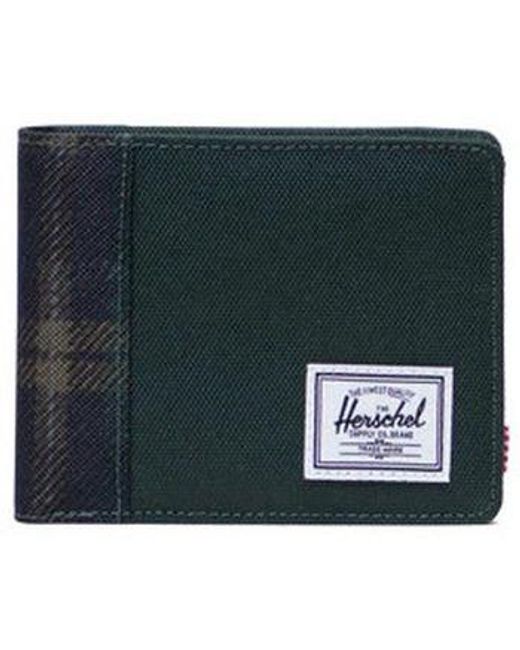 Portefeuille Roy Wallet Darkest Spruce Winter Plaid Herschel Supply Co. en coloris Green
